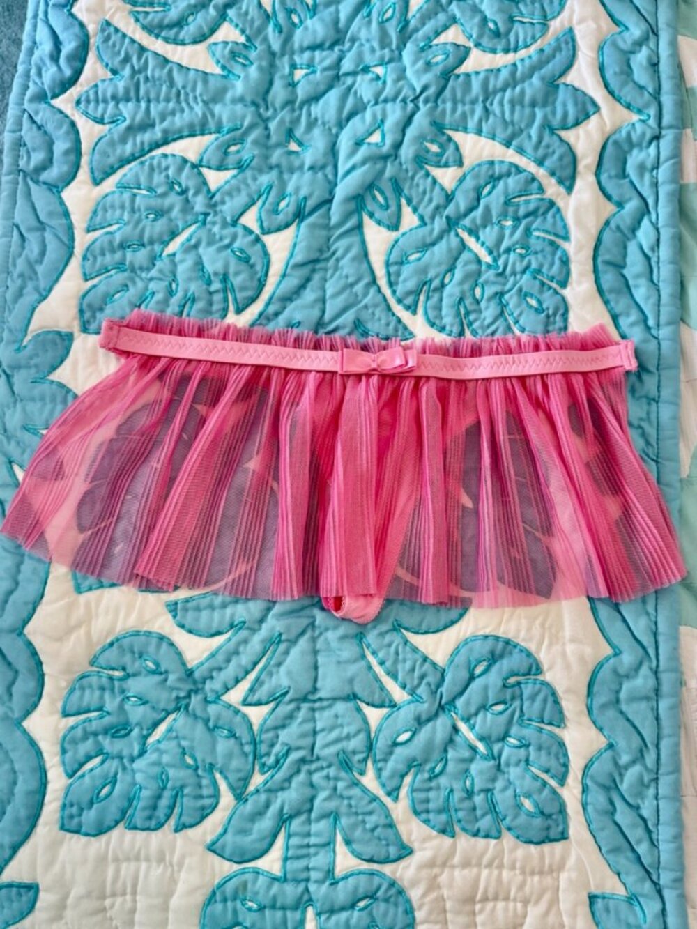 3 For $25 La Senza Pink Soft Tulle Front Skirt Thong Size M